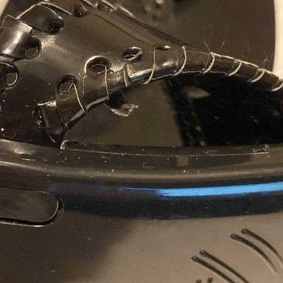 Jack Rogers Black Sandals 11 Shoes Flip Flops Shiny Woven Thongs Jellies - Picture 8 of 8